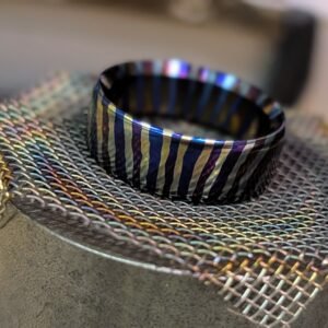 Zircuti ring straight after flame anodising