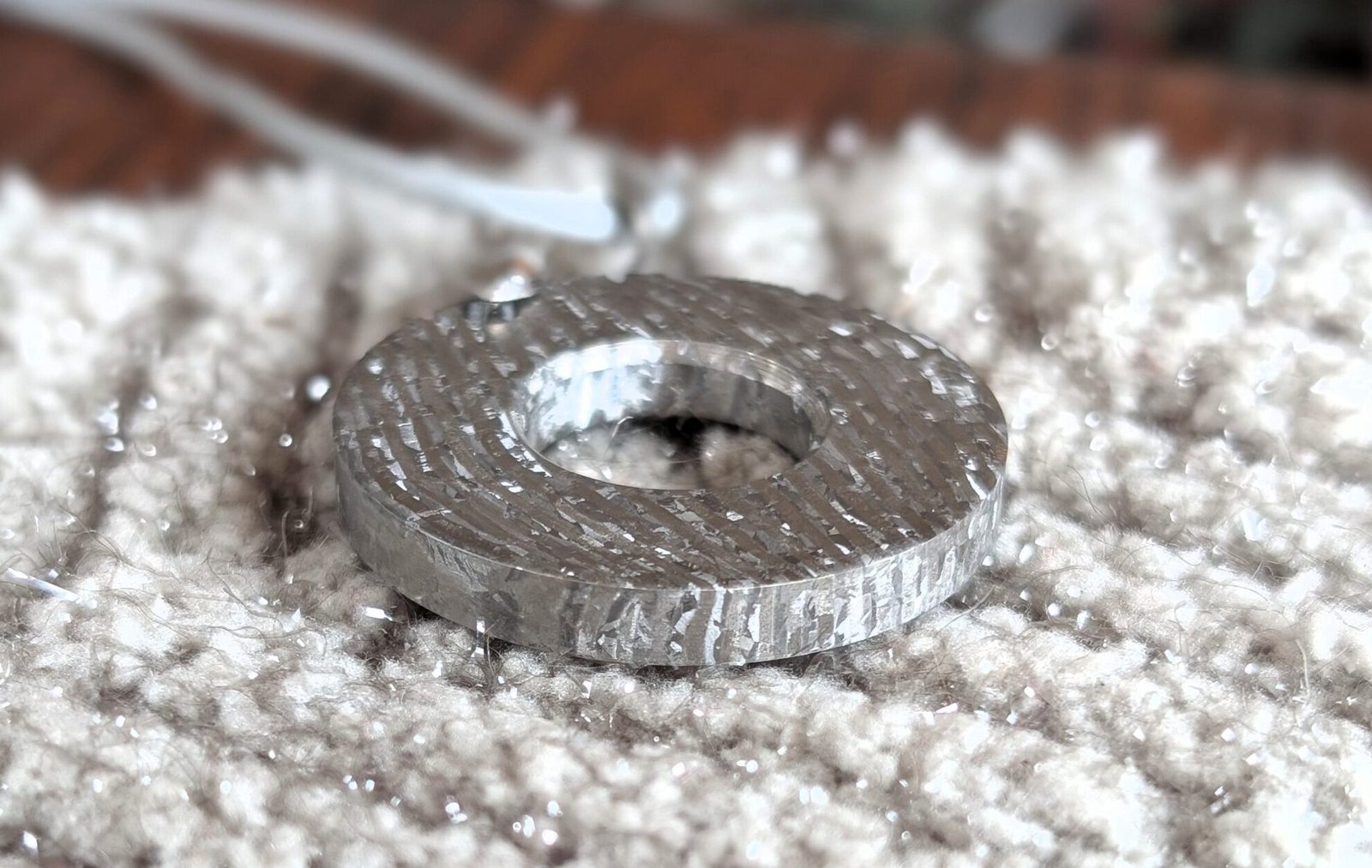 Raw crystallised timascus pendant necklace