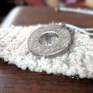 Crystallised titanium damascus frozen lightning ice pendant necklace