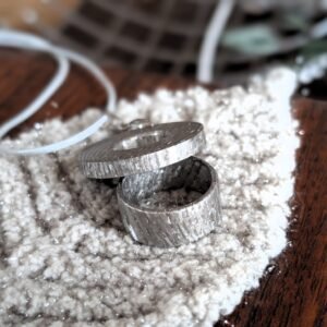 Crystallised titanium damascus ice pendant necklace