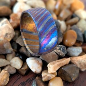Black timascus ring